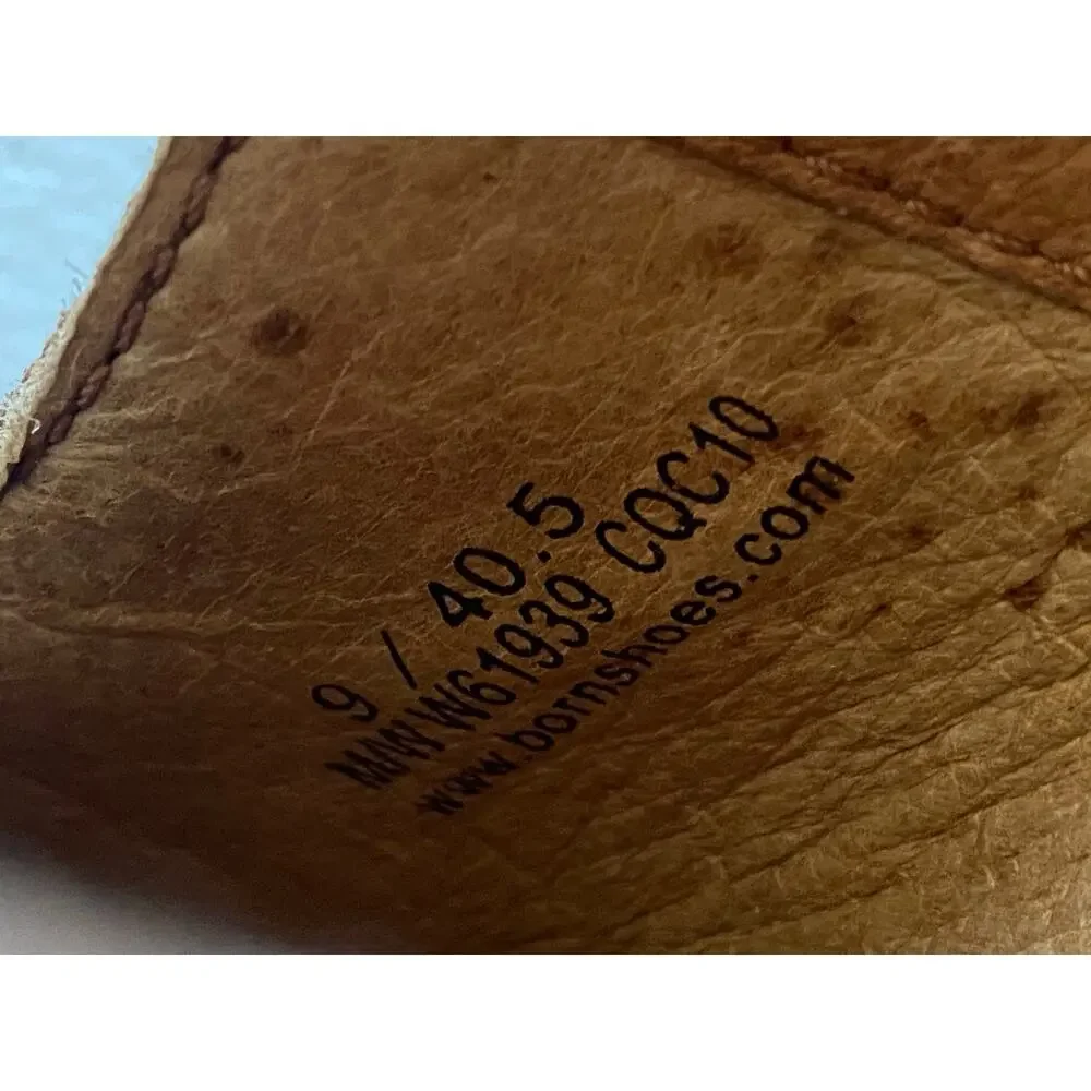 Born Suede Boho Fringe T-Strap Mules Heel Tan Size 9 Hippie Festival‎